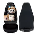 thumbnail image 6 of XYZCANDO Vehicle Seat Covers Panda Corgi Driving Print 2 pcs Car Seat Covers Decorative Van SUV Truck Easy to Install Protective Car Front Seat Covers, 6 of 10