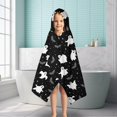 thumbnail image 6 of Spooky Halloween Ghosts Pattern Hooded Bath Towel，50"x30" for Ages 3 To 12 Kids, Quick Dry Lightweight Soft Microfiber Hood Beach Towel Cover Up for Kids, 6 of 7
