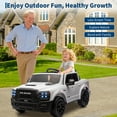 thumbnail image 3 of Powerful 24V Electric Ride-On Car for Kids – Licensed RAM 2500 2-Seater Truck with Remote Control, wireless, Spacious Bed, 3 Speeds, LED Lights, Suspension – Perfect Gift for Boys & Girls, White, 3 of 8