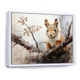 thumbnail image 2 of Designart "Curious Observer Brown Squirrel III" Animals Floater Framed Canvas Wall Art, 2 of 7