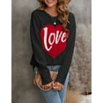 thumbnail image 5 of Suéter holgado con cuello redondo y letras de amor para otoño e invierno, suéter de manga larga estilo europeo y americano para mujer, 5 of 5