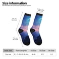 thumbnail image 2 of Disketp Night Sky Elk Unisex Crew Socks Lightweight Breathable Ventilation Ankle Socks, Mid-calf socks for Daily, 2 of 6