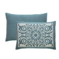 thumbnail image 2 of BNM Cotton Blend Vintage Medallion Bedspread Set, King, Cerulean Blue, 2 of 5