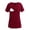 Maroon, variant on Women's Short Sleeve Maternity Nursing Tops Shirts for Breastfeeding