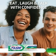 Poligrip Free Denture Adhesive Cream, Strong All-Day Hold, Food Seal, 2.4 Oz