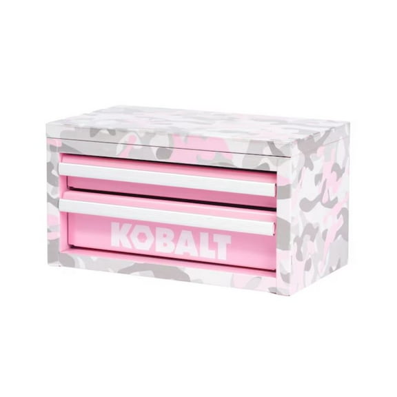 Kobalt Mini 10.83-in W x 5.91-in H x 5.91-in D 2-Drawer Pink Camo Steel Tool Box