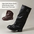 thumbnail image 5 of Slouchy Mid Calf Boots for Women,Fold over Boots,Slouchy Knee High Boots, 5 of 7