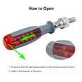 thumbnail image 3 of Yeacher Two-Way Ratchet Screwdriver Set with 10 Bits 180掳 Alloy Elbow Screwdriver 6.35MM Screw Driver, 3 of 8