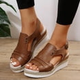thumbnail image 2 of Women Orthopedic Platform Wedge Sandals 2026 Summer Comfortable Dressy Sandals Open Toe Ankle Strap Espadrilles Platform Beach Sandals, 2 of 5