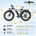 thumbnail image 3 of TRIWILL 26"Electric Bike for Adults, 750W Rated E-Mountain Bicycle, 28MPH Class 3 Fat Tire Ebike, 48V 15Ah Removable Battery, 7 Speed and Front Suspension with Rear Rack, UL2849, 3 of 9