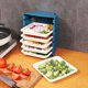 thumbnail image 5 of Vajilla de tipo cajón de varias capas Bandeja de almacenamiento de vajilla lateral montada en la pared Organizador de cocina Plato apilable B, 5 of 5