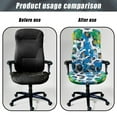thumbnail image 4 of Xixirimido Colorful Paint Leopard Print Computer Office Chair Covers Stretchable Soft Fit Universal Desk Rotating Slipcovers, Removable Washable Chair Protector Cover with Button, Large, 4 of 6