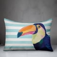 thumbnail image 2 of Creative Products Toucan Stripes 14x20 Indoor / Outdoor Pillow, 2 of 2