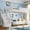 Light White, variant on Harper & Bright Designs Full Size Loft Bed with Built-in Wardrobe and Shelves, Wood Loft Bed with Full-length Guardrails and Stairs, Antique Natural