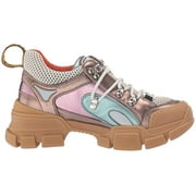 Angle View: Gucci Kids Flashtrek Sneaker (Little Kid) Gold