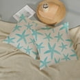 thumbnail image 4 of Coastal Pillow Covers 18x18 Pack of 2 Ocean Themed Teal Starfish Throw Pillow Covers Outdoor Decoration,Summer Beachy Nautical Decorative Pillowcase Linen Cushion Case Decor for Home Sofa, 4 of 6