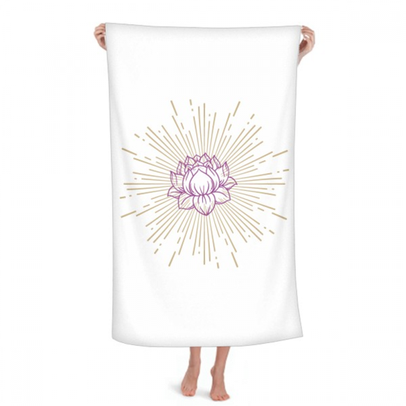 Serviette de Bain Mode Art Déco Esprit Pur Lotus Gant de Toilette Doux en Coton