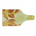 thumbnail image 1 of Orange Cutting Board, Autumn Maple Leaves Shadow on the Water Mystic Sun Image, Decorative Tempered Glass Cutting and Serving Board, Wine Bottle Shape, Earth Yellow Orange, by Ambesonne, 1 of 1