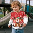 thumbnail image 3 of Uorisanigo Toddler Girls Sweatshirt Soft Kids Christmas Elk Snowflake Pullover Sweater Long Sleeve Crewneck Sweaters Shirts with Ruffled Shoulders Fall Fashion Size 3-4, 3 of 7