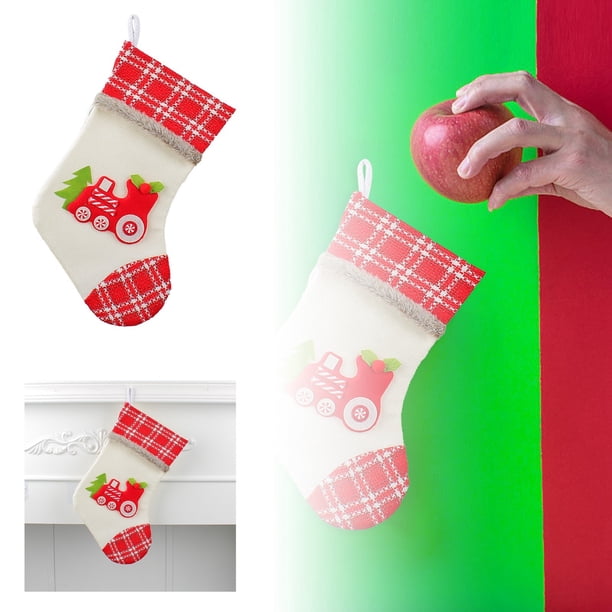 Bonita Bolsa De Caramelos Tren Navideño Calcetines Navideños Bolsa Para Árbol De Navidad Decoraciones Navideñas