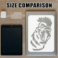 thumbnail image 4 of 1Pc Chicken Head Painting Stencil Drawing Template on Wood Wall Paper Furniture 8.3x11.7inch, 4 of 9
