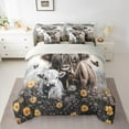 thumbnail image 2 of Castle Fairy Highland Cow Twin Bedding Sets 7-Piece for Boys Girls,Rustic Farmhouse Animal Bedding Comforter Set Microfiber,Floral Flowers Butterflies Breathable Sheet Sets,Breathable Home Decor, 2 of 8