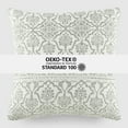 thumbnail image 4 of Noble Linens Elegant Cotton Decor Throw Pillow in Artic Antique Floral Pattern, 4 of 9