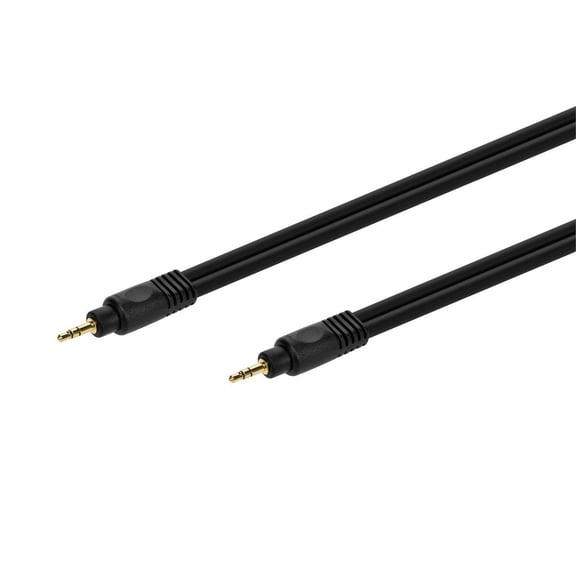 Monoprice Audio Cable - 50 Feet - Black | Premium 3.5mm Stereo Male to 3.5mm Stereo Male 22AWG, Gold Plated