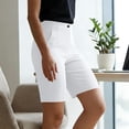 thumbnail image 6 of IYYVV Women's Golf Shorts with Pockets, High Waisted Summer Wide Leg Business Work Office Casual Dressy Pants with Pockets 2026 White L, 6 of 7