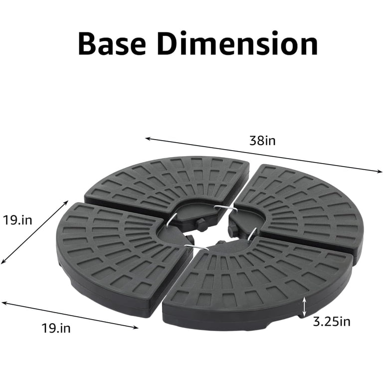 cobana offset patio umbrella base Umbrella, Outdoor Table of 9-Feet with 8 Ribs and Push Button Tilt and Crank, Dark Green : Patio, Lawn & Garden then our base will be your next ideal choice Patio Umbrella Base Umbrella Table