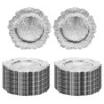 thumbnail image 3 of golytefs 100PCS Vintage Decorative Table Plate Reusable Luxury Dinner Plate 12In Irregular Napkin Holder for Wedding Catering Parties Restaurant Home Use, 3 of 9
