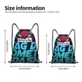 thumbnail image 4 of Lsque Geometry Dash Print Drawstring Backpack Bag Sport Gym Sackpack Cinch Bags Drawstring Bags Draw String Sport Bag-Medium, 4 of 8