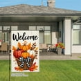thumbnail image 3 of JOOCAR Welcome Pumpkin Basket Linen Garden Flag for Fall Autumn Home Outdoor Garden Yard Door Decor 12x18 inch, 3 of 5