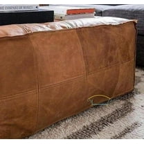 leatherooze 18*20*20 inch Indoor outdoor Leather Pouf, Brown (Comes with No Filler)