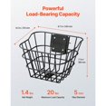 thumbnail image 2 of Scooter Rear Basket, Folding Metal Wire Basket, Heavy Duty & Spacious Cargo Basket, Works With 1-Inch Receiver, Compatible With Most Golden, Drive & Pride Mobility Scooter, 2 of 10