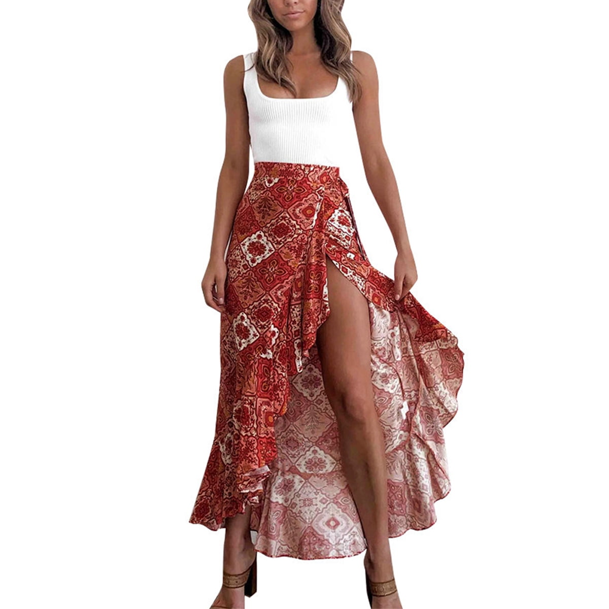 maxi split skirt