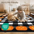 thumbnail image 4 of ODIKA Halloween Ghost Plaid Pumpkin Border Striped Fallc Door Doormat Low Profile Flatwoven for Great Room, Indoor Open Concept, Large Living, 4 of 7