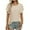 Beige, variant on Uaswgudfs Women's Diamond Cutout Flutter Sleeve Blouse: Relaxed Fit Summer Top with Breathable Fabric & Chic Casual Elegance Beige L