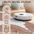 thumbnail image 6 of Design&I 8'x10' Washable Area Rug Sleek Flatweave Pet Friendly Faded Terracotta Beige Accent Bordered Vintage Design Rectangle for King Size Bedroom, Under Bed, 6 of 7