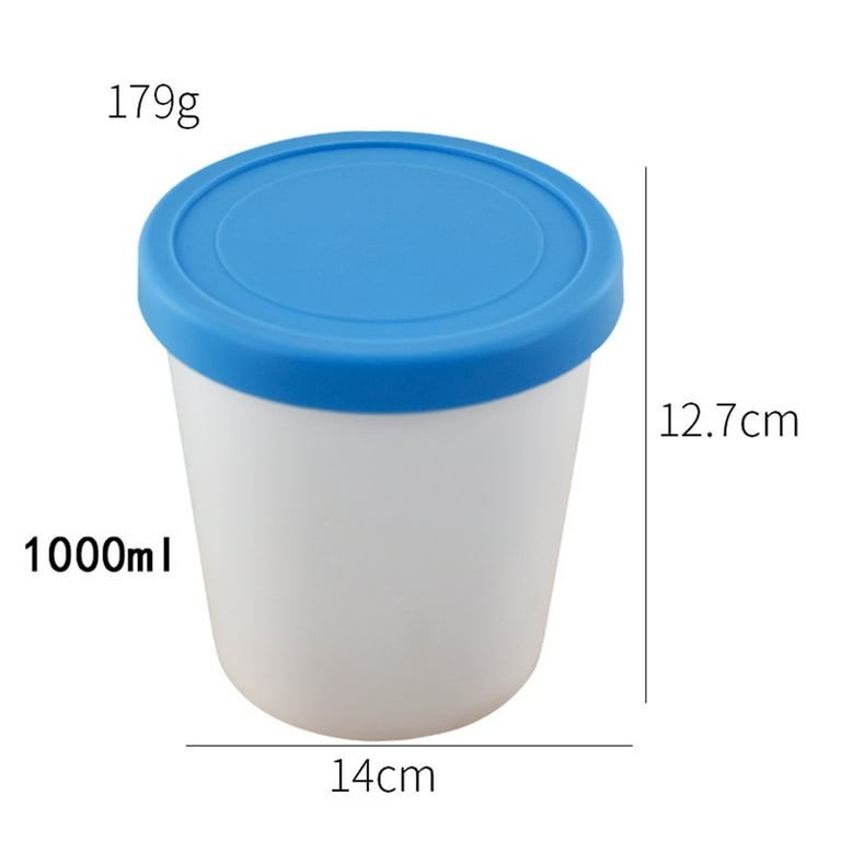 Ice Cream Containers for Homemade Ice Cream, 6 Pcs Easy Stacking