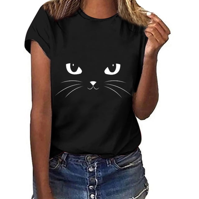 Levmjia Shorts pour Femmes Grande Taille Liquidation Été T-shirt Décontracté Ample Col Rond Manches Courtes Imprimé Lettre