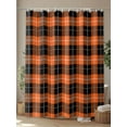 thumbnail image 4 of Shower Curtains for Bathroom-72"x78", Fall Thanksgiving Waterproof Bath Curtain Grommet Shower Curtain Set with Hooks, Buffalo Orange Black Plaid Washable Bath Accessories, 4 of 6