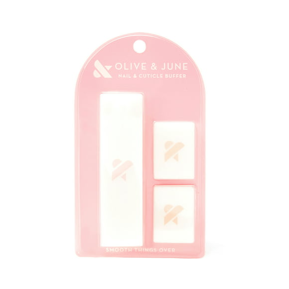 Olive & June Nail Buffer Pack, 3-Pack, Unisex, Pink