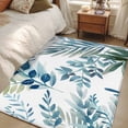 thumbnail image 4 of 3'x5' Rug for Living Room Bedroom, Navy Blue Leaves Washable Area Rugs Non-Slip Carpet Mats, Summer Botanical Farmhouse Watercolor Leaf Indoor Low Pile Area Rug Runner for Kitchen, Mudroom, 4 of 8
