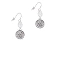 thumbnail image 2 of Delight Jewelry Silvertone Love Square - Round Seal Silvertone Leaf French Earrings, 2 of 5