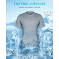thumbnail image 5 of Charmo Mens UPF 50+ Swim Shirts Quick Dry Short Sleeve Swimsuit Tops Sun Protection Running Sufring Rash Guards, 5 of 9