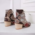 thumbnail image 5 of UTTOASFAY Shoes Women Boots,Winter Ladies Flat Embroidered Lace-Up Retro Casual Ankle Boots, 5 of 9