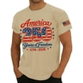 thumbnail image 3 of 250th Anniversary Printed Men's Shirts Casual 250 Years of Freedom T Shirt Independence Day Flag Shirt, 3 of 4