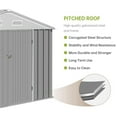 thumbnail image 5 of Aoile 12'x10' Outdoor Metal Storage Shed with Lockable Doors & Sloping Roof for Backyard, Garden, Lawn, 5 of 8