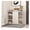 White, variant on Sunshen Wood Shoe Cabinet with Doors, Freestanding Shoe Rack Cabinet with 3-Level Adjustable Open Shelves, Modern Wooden Shoe Storage Cabinet for Entryway, Hallway, Closet, Living Room (Natural)